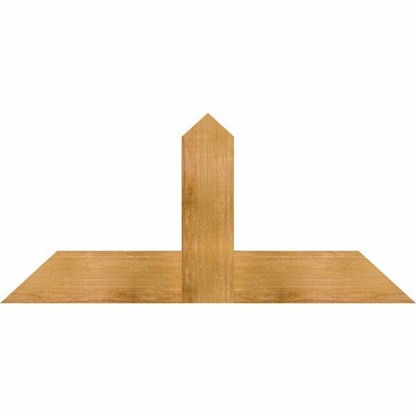 Ekena Millwork Portland Rough Sawn Timber Gable Bracket, Western Red Cedar, 48"W x 22"H x 2"D x 6"F, 11/12 Pitch GBW048X22X0206POR00RWR - main